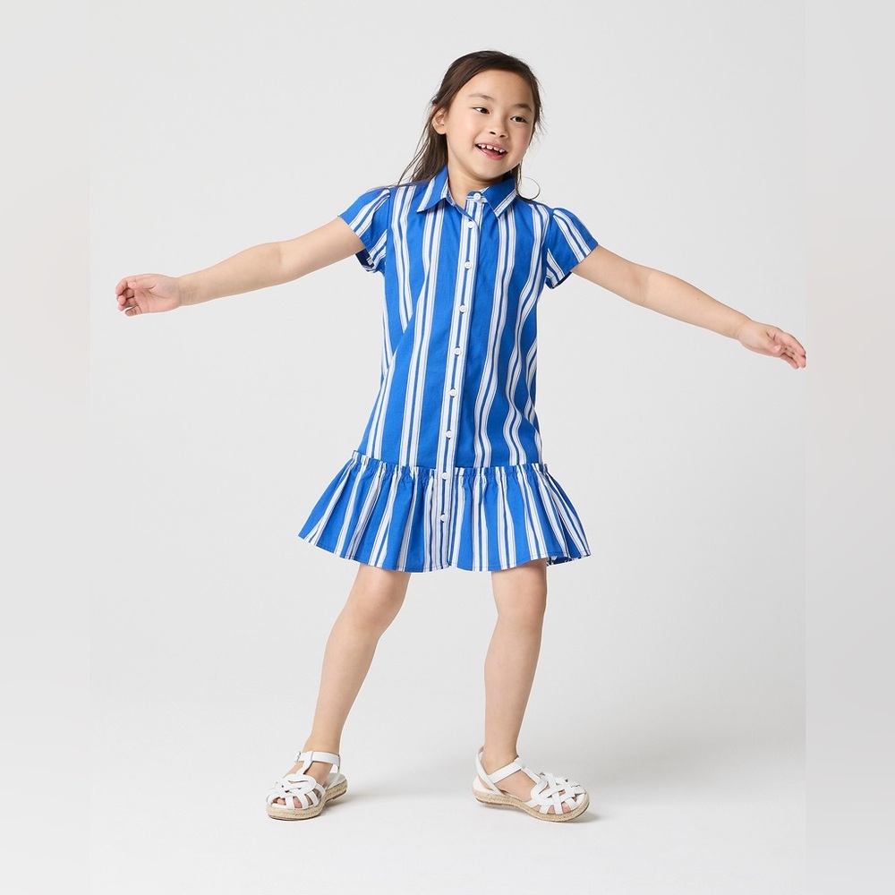 Crewcuts Girls' drop-waist striped shirt-dress